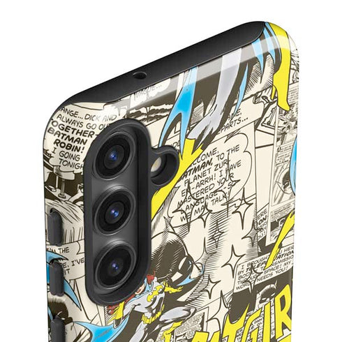 DC Comics Batman Batgirl Vintage Action pose pattern Galaxy S25 Impact Case